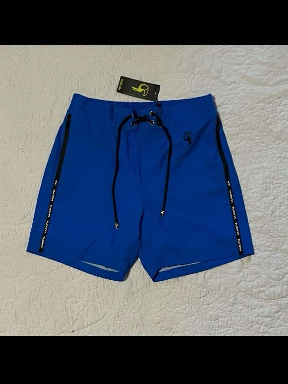 Tucann - Men's Premium Swim Shorts Splatter Royal Blue 5